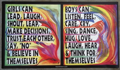 Girls can ... Boys can ... What girls and boys can do 20x35 Banner - Heartful Art by Raphaella Vaiss